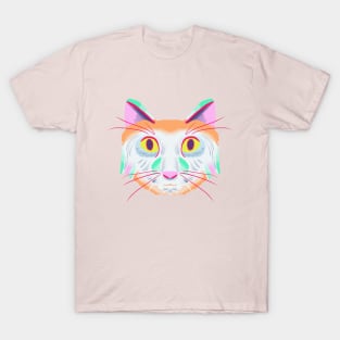 Cat Head Art Version 1 (pastel scheme) T-Shirt